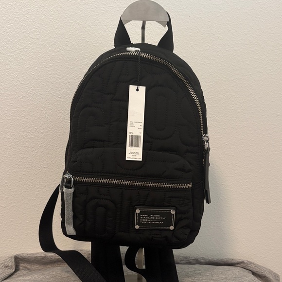 NWT MARC JACOBS Black Mini Quilted Nylon Backpack - Picture 1 of 8